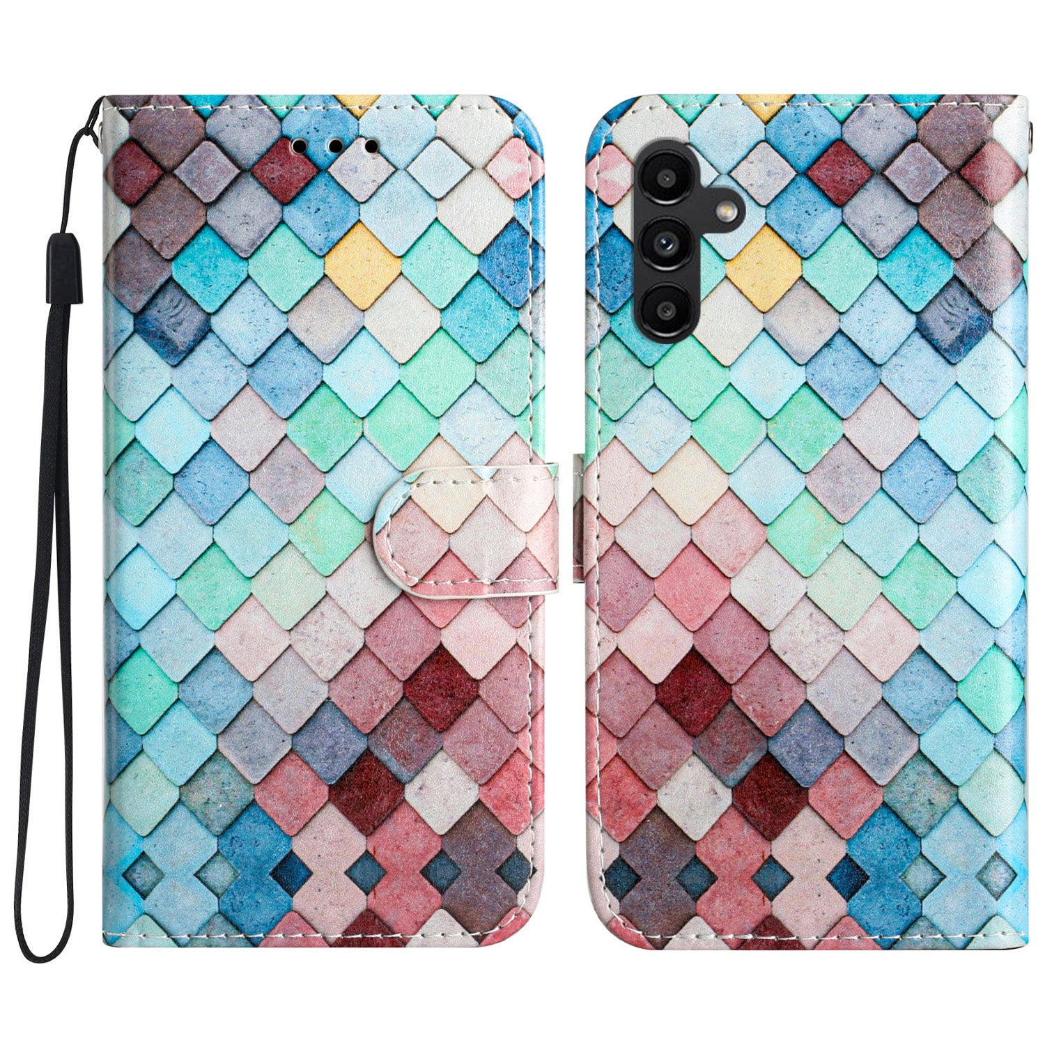 For Samsung Galaxy A54 5G PU Leather Flip Case Wallet Stand Feature Pattern Printing Phone Cover