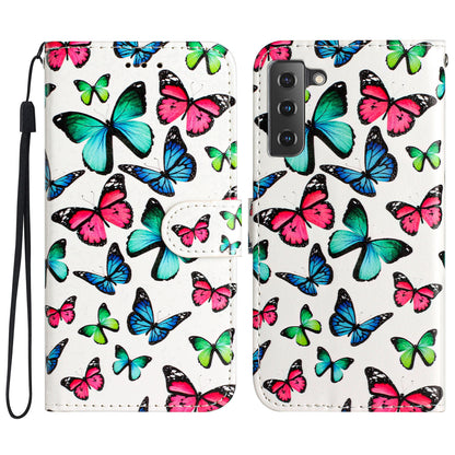 For Samsung Galaxy S22 5G Pattern Printing PU Leather Phone Case Wallet Stand Flip Shockproof Cover
