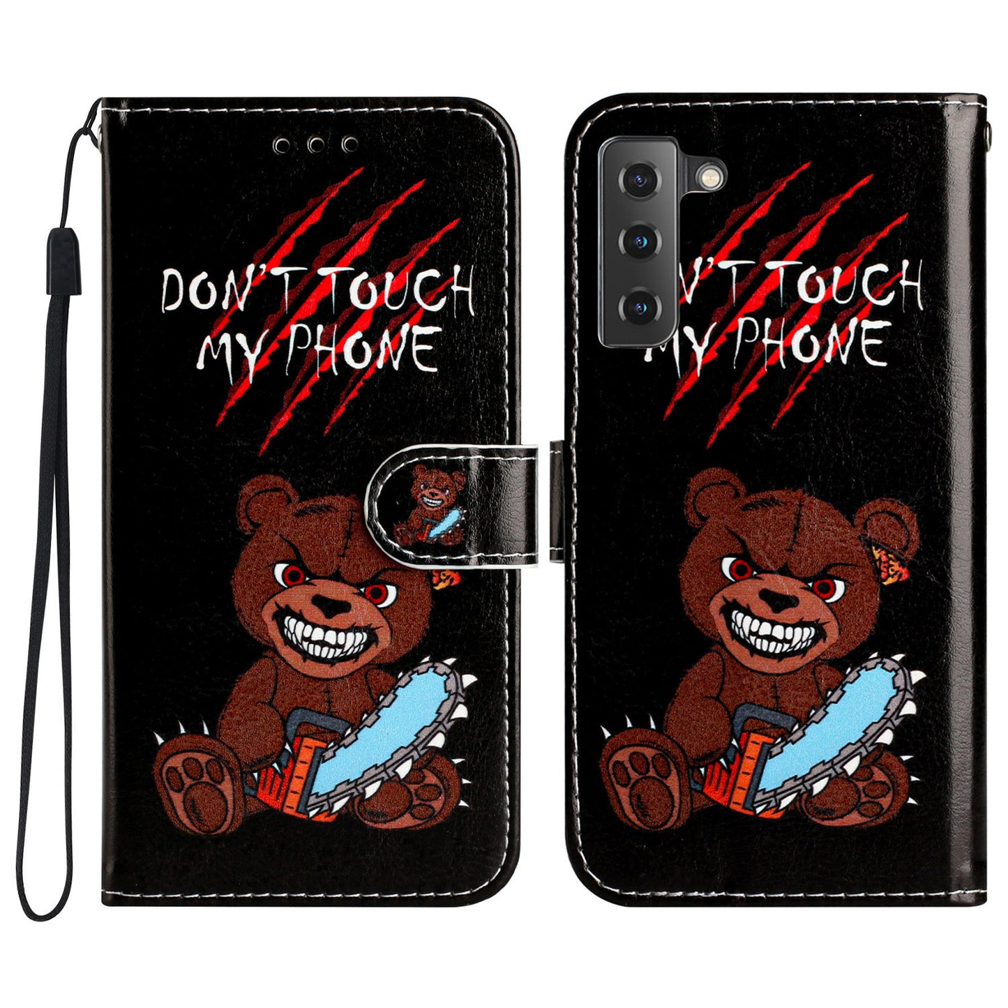 For Samsung Galaxy S22 5G Pattern Printing PU Leather Phone Case Wallet Stand Flip Shockproof Cover