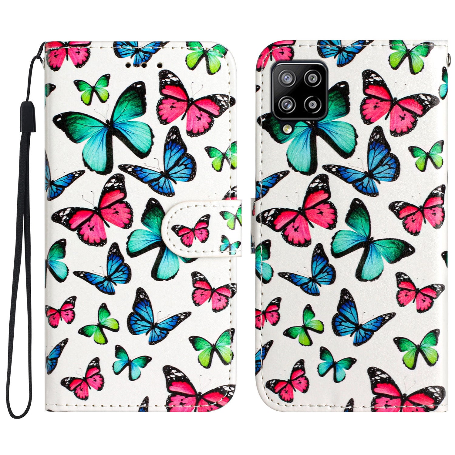 Pattern Printing Phone Case for Samsung Galaxy A22 4G (EU Version) , Leather Folding Stand Wallet Cover