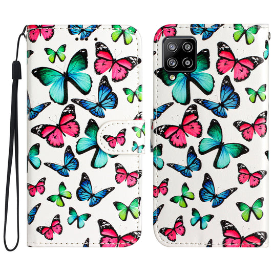 Pattern Printing Phone Case for Samsung Galaxy A22 4G (EU Version) , Leather Folding Stand Wallet Cover