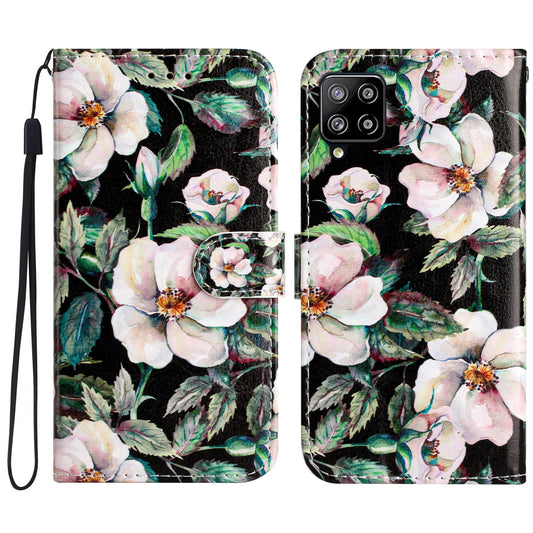 Pattern Printing Phone Case for Samsung Galaxy A22 4G (EU Version) , Leather Folding Stand Wallet Cover