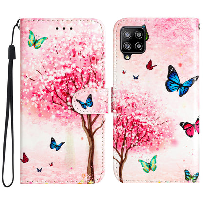 Pattern Printing Phone Case for Samsung Galaxy A22 4G (EU Version) , Leather Folding Stand Wallet Cover