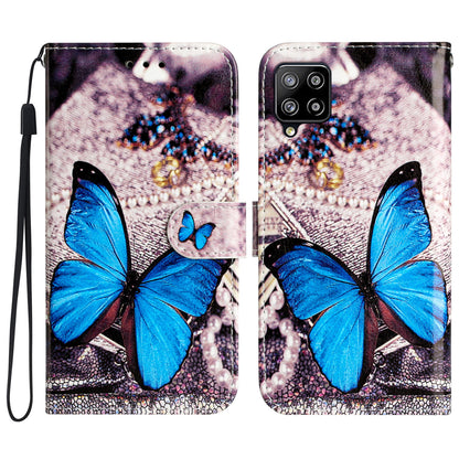 Pattern Printing Phone Case for Samsung Galaxy A22 4G (EU Version) , Leather Folding Stand Wallet Cover