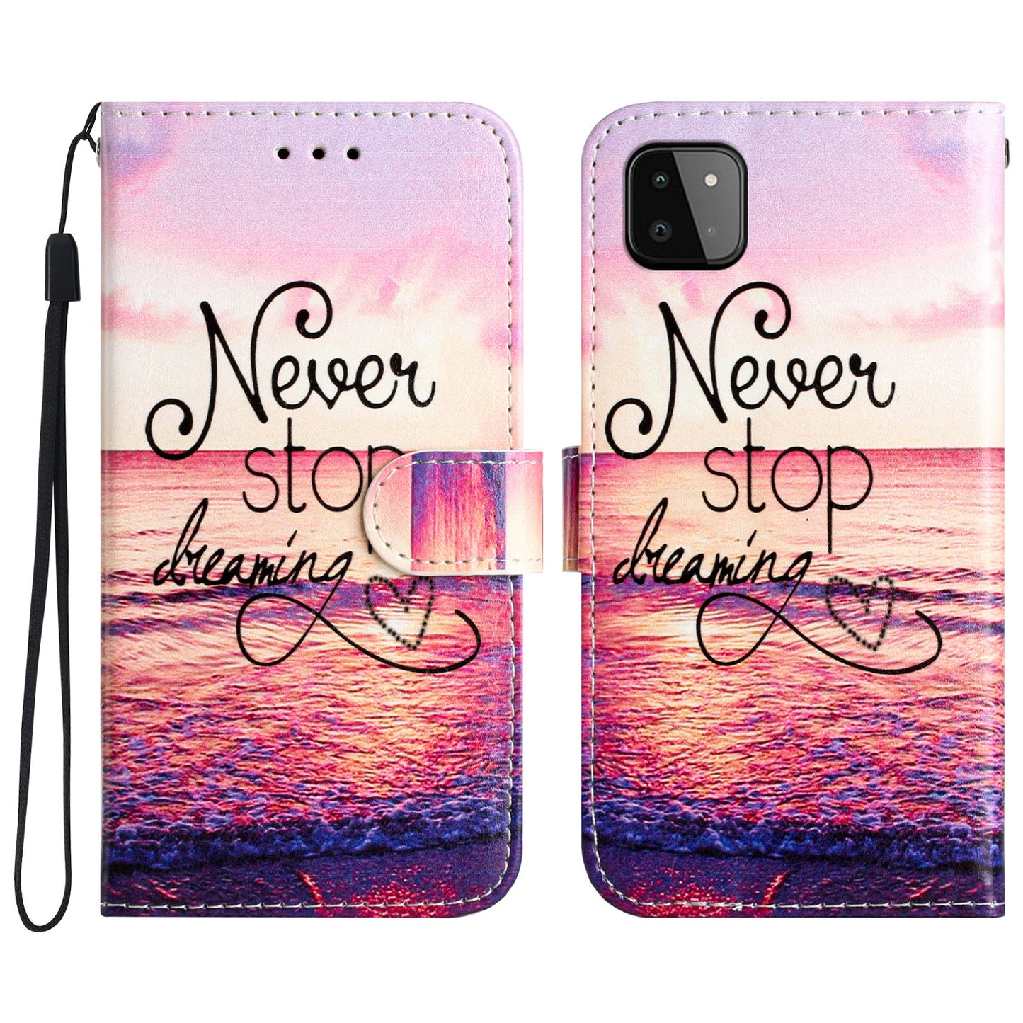 For Samsung Galaxy A22 5G (EU Version) Leather Wallet Full Protection Phone Case Pattern Printing Stand Cover