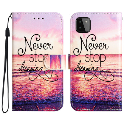 For Samsung Galaxy A22 5G (EU Version) Leather Wallet Full Protection Phone Case Pattern Printing Stand Cover