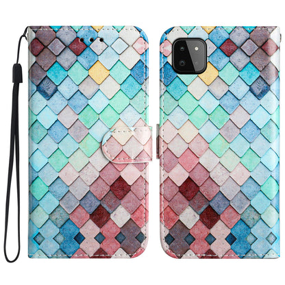For Samsung Galaxy A22 5G (EU Version) Leather Wallet Full Protection Phone Case Pattern Printing Stand Cover