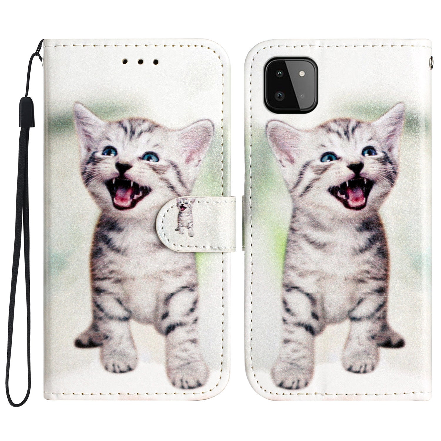 For Samsung Galaxy A22 5G (EU Version) Leather Wallet Full Protection Phone Case Pattern Printing Stand Cover