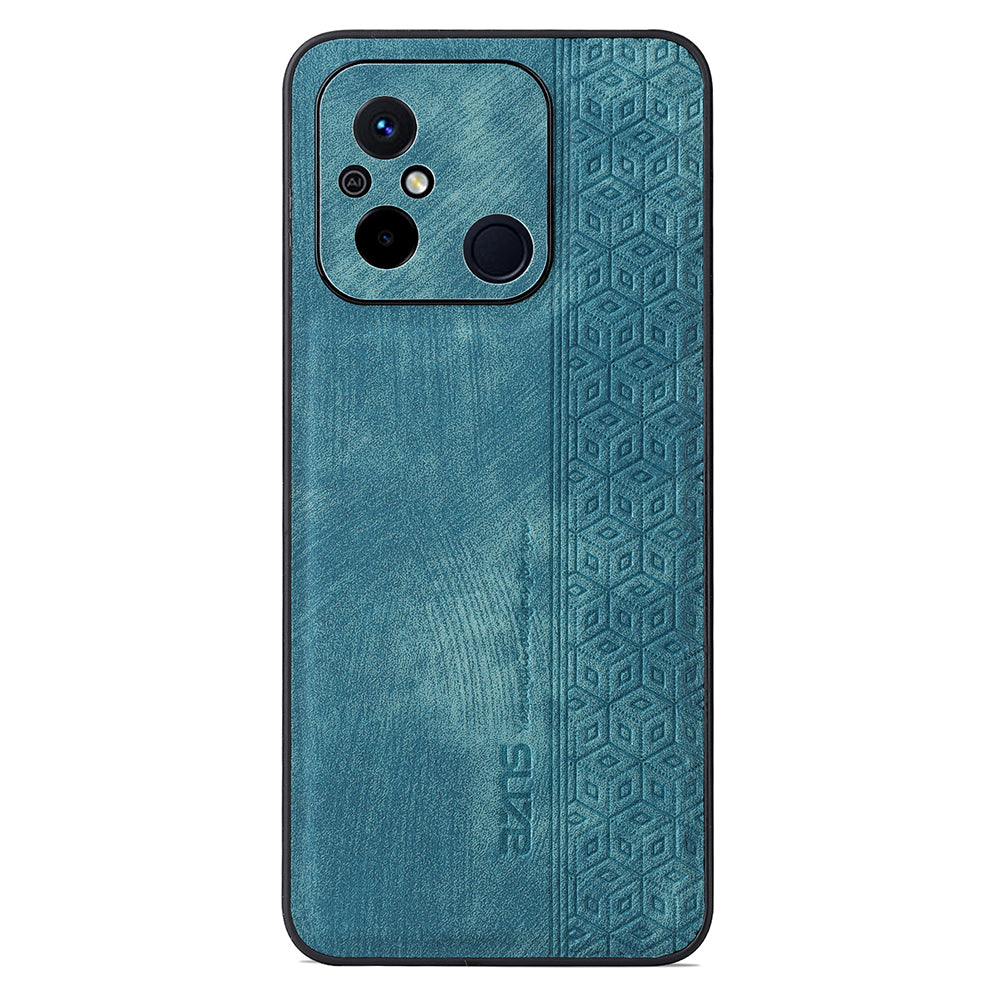 AZNS For Xiaomi Redmi 11A 4G / 12C 4G Phone Case Imprinted Leather Coated TPU Protective Phone Cover