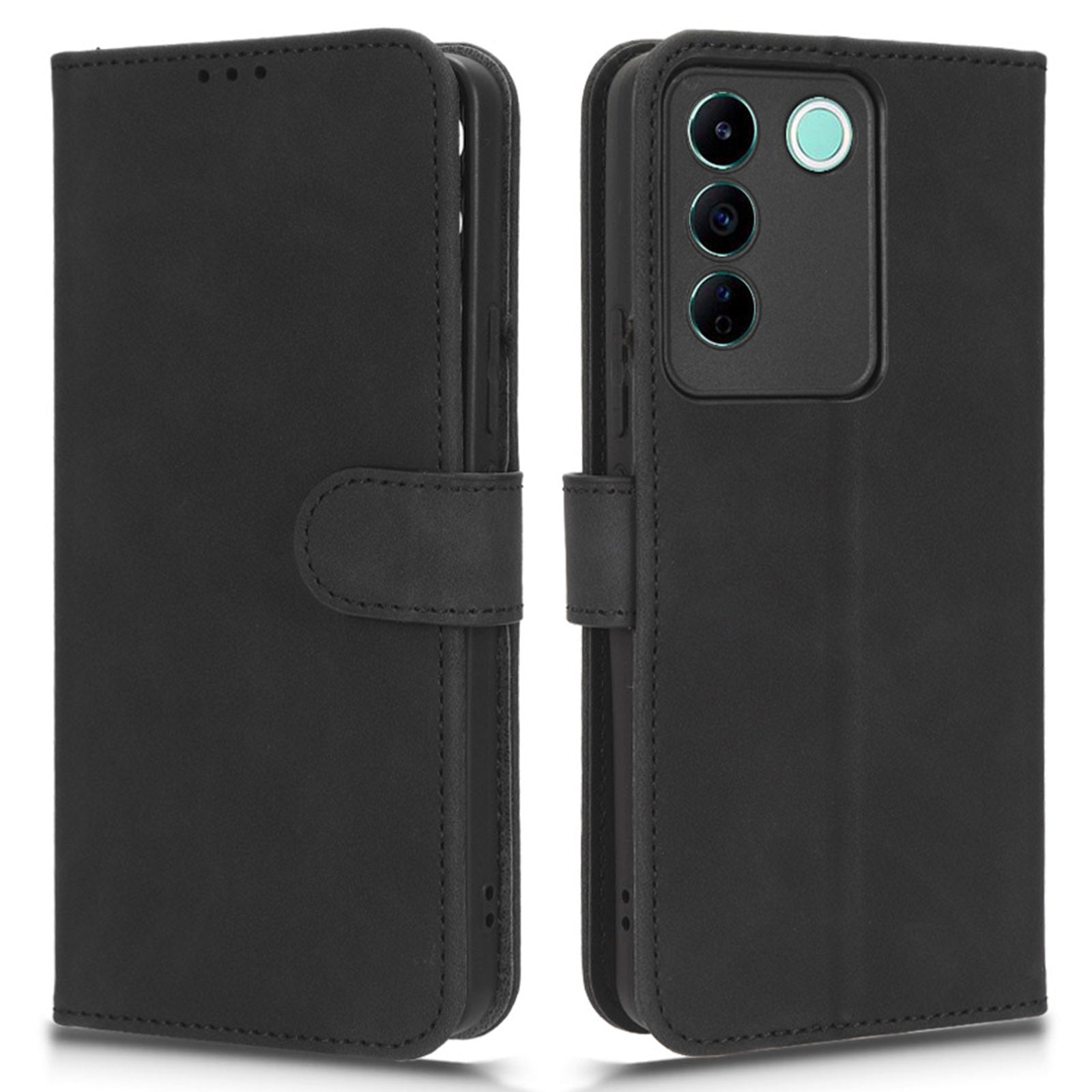For vivo S16e 5G PU Leather Phone Stand Case Drop-proof Cell Phone Wallet Cover