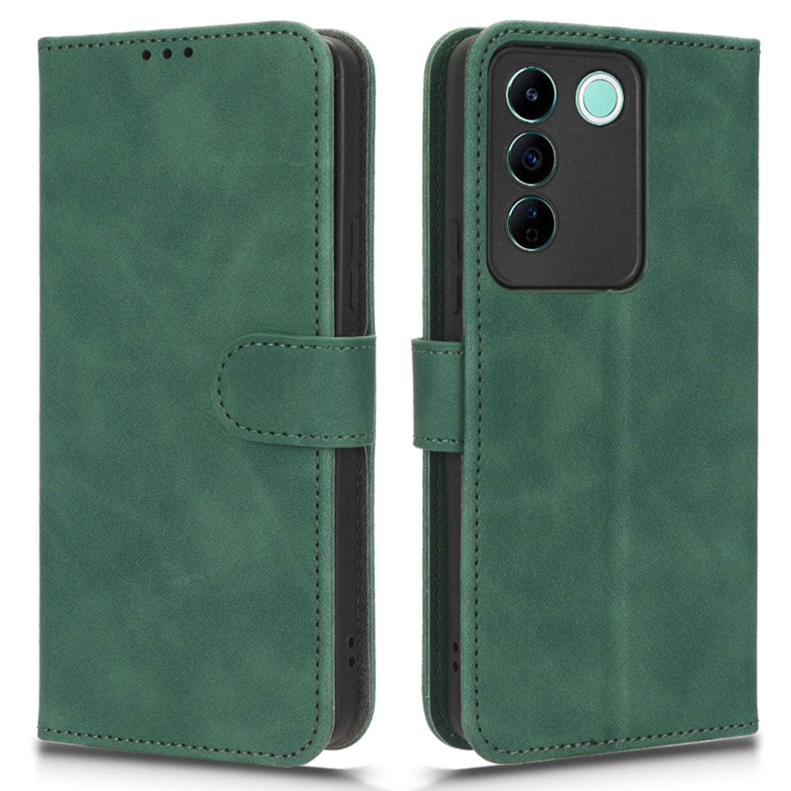 For vivo S16e 5G PU Leather Phone Stand Case Drop-proof Cell Phone Wallet Cover