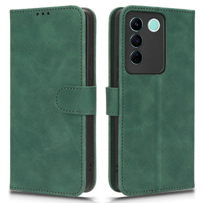 For vivo S16e 5G PU Leather Phone Stand Case Drop-proof Cell Phone Wallet Cover