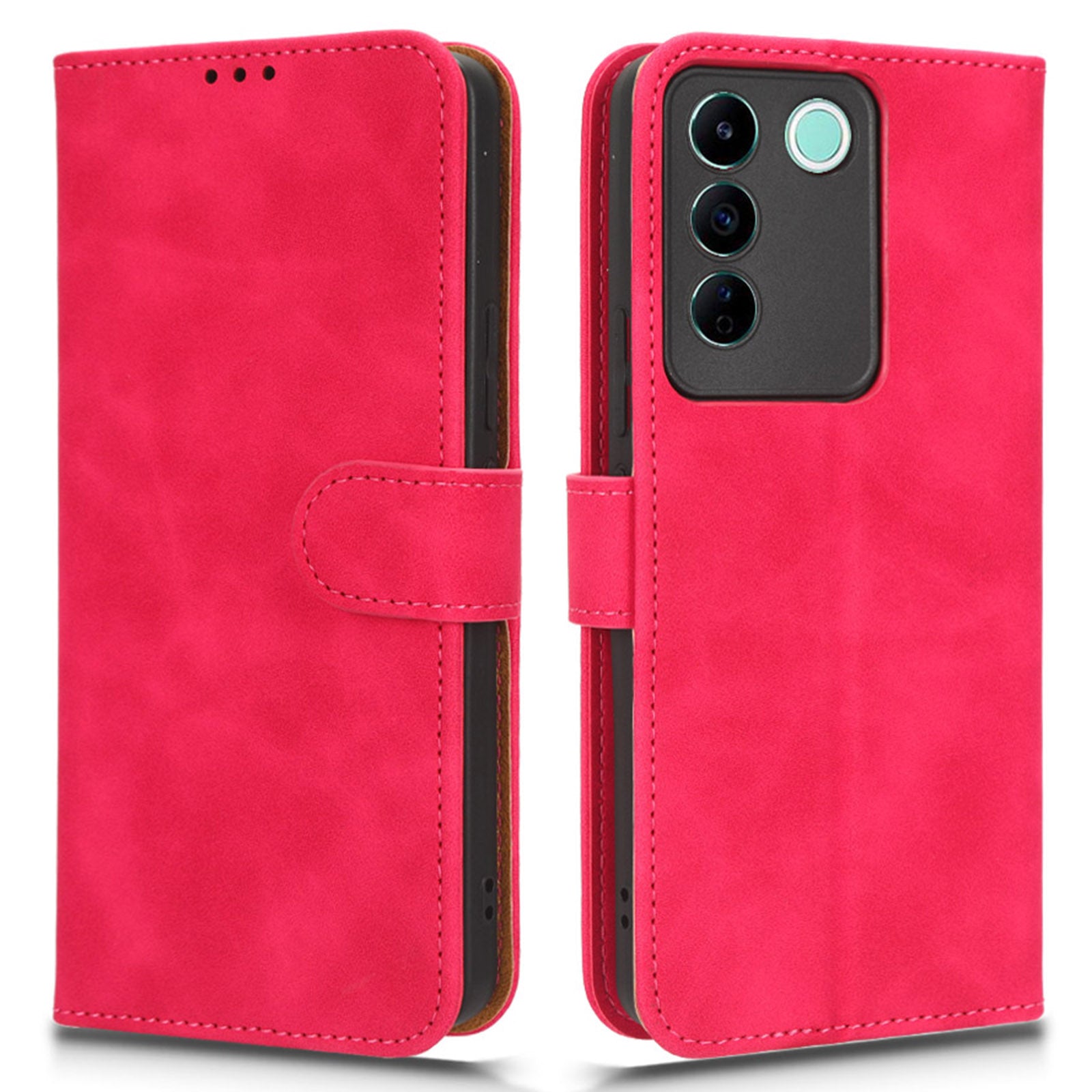 For vivo S16e 5G PU Leather Phone Stand Case Drop-proof Cell Phone Wallet Cover