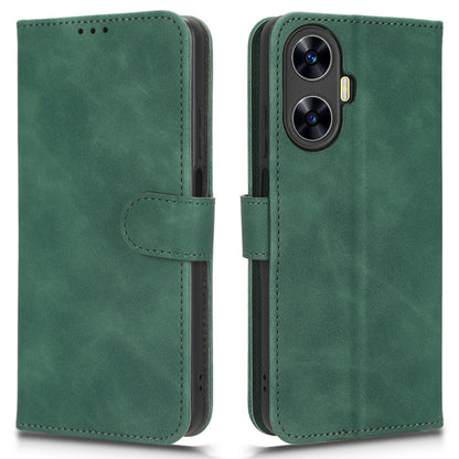 Phone Leather Case for Realme C55 , Stand Wallet Anti-scratch Phone Cover