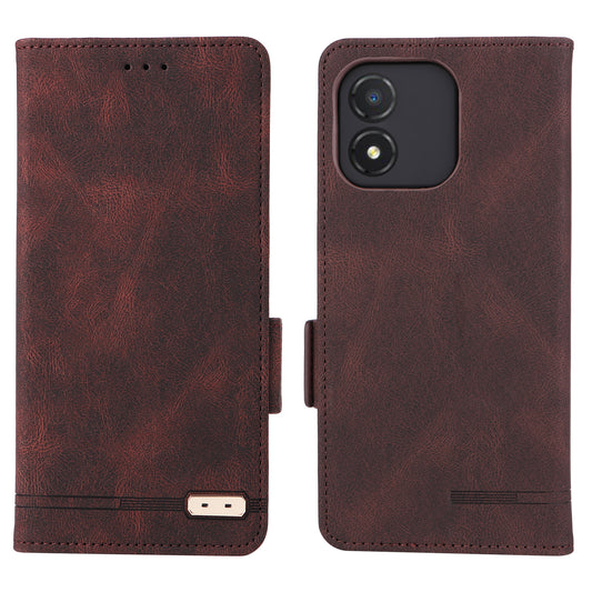 For Honor X5 4G Hardware Decor Leather Phone Case Stand Wallet Protective Phone Cover