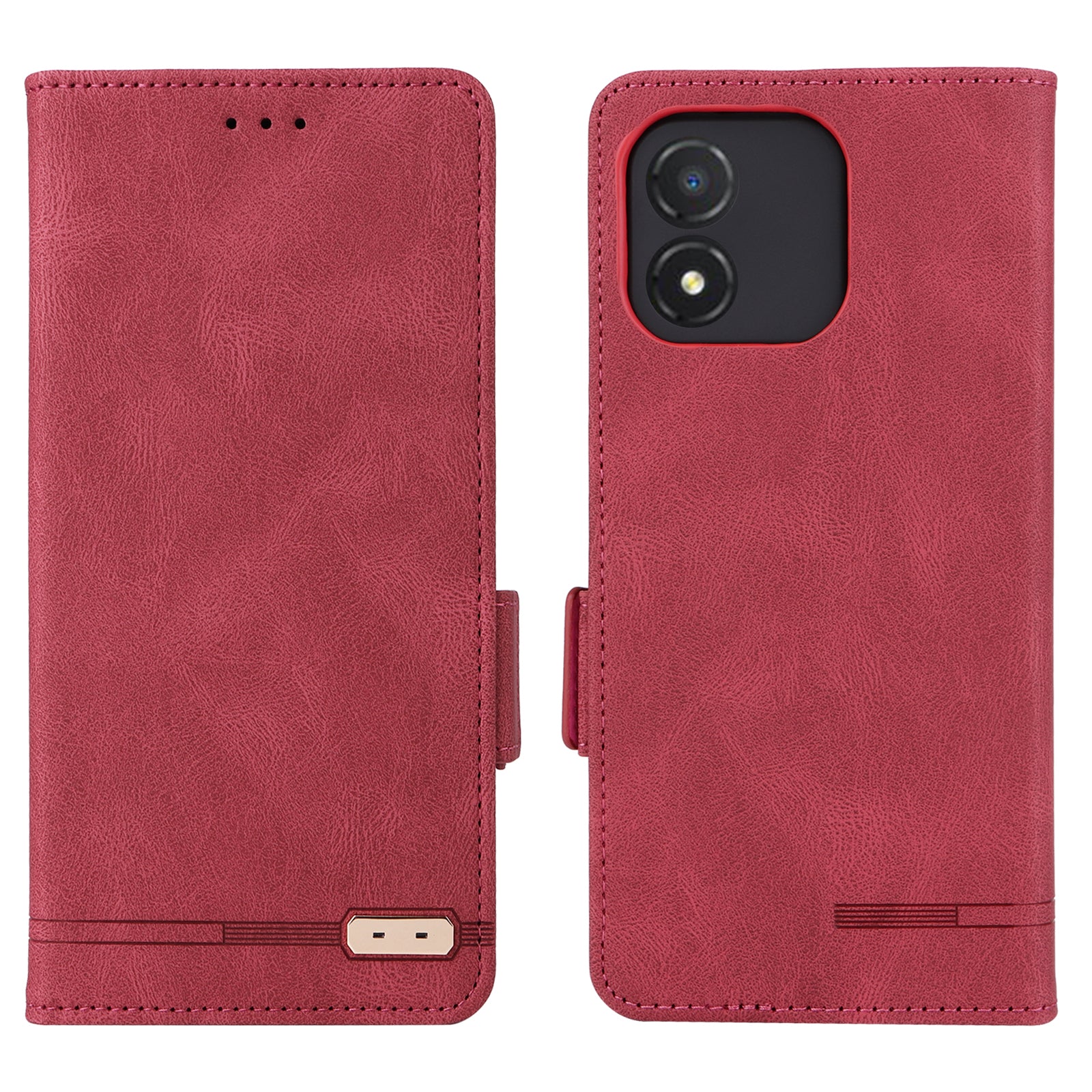 For Honor X5 4G Hardware Decor Leather Phone Case Stand Wallet Protective Phone Cover