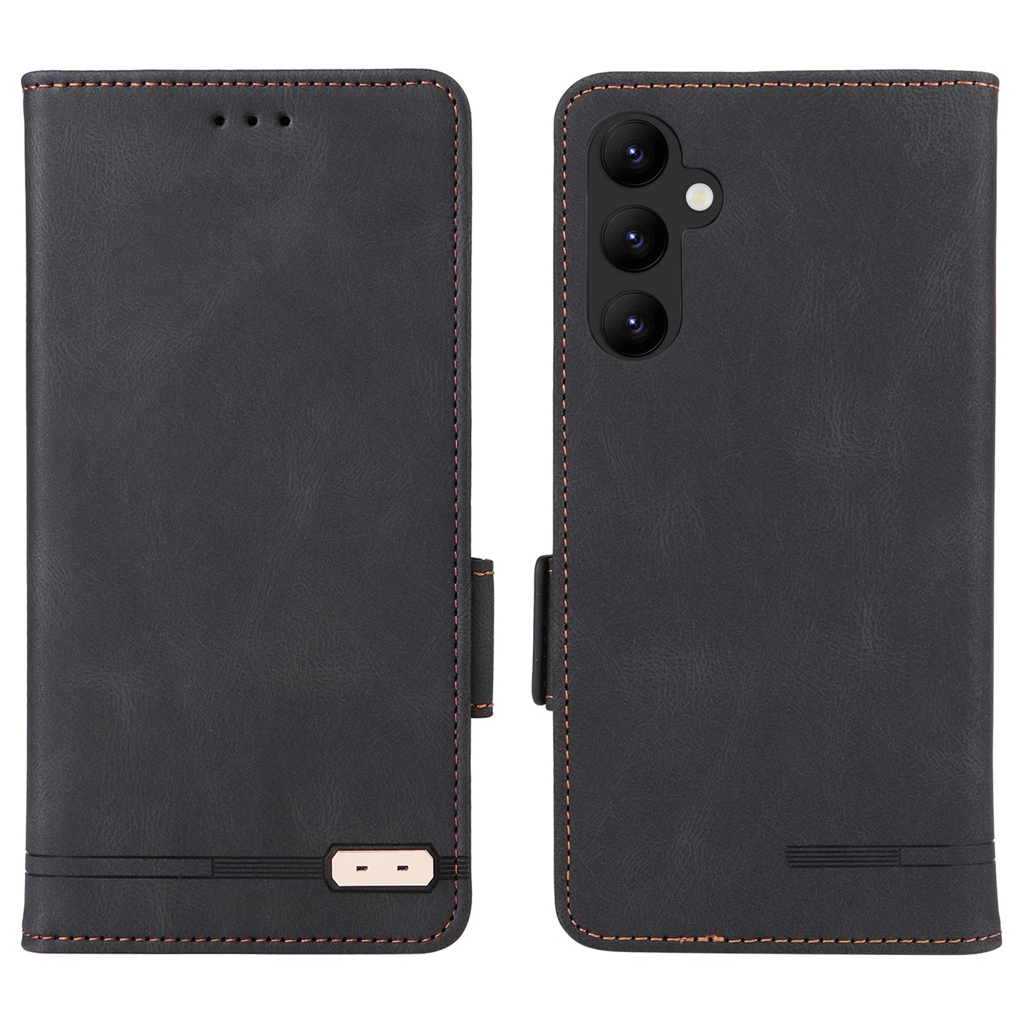 For Samsung Galaxy A24 4G Cell Phone Case Hardware Decor PU Leather Stand Wallet Phone Cover