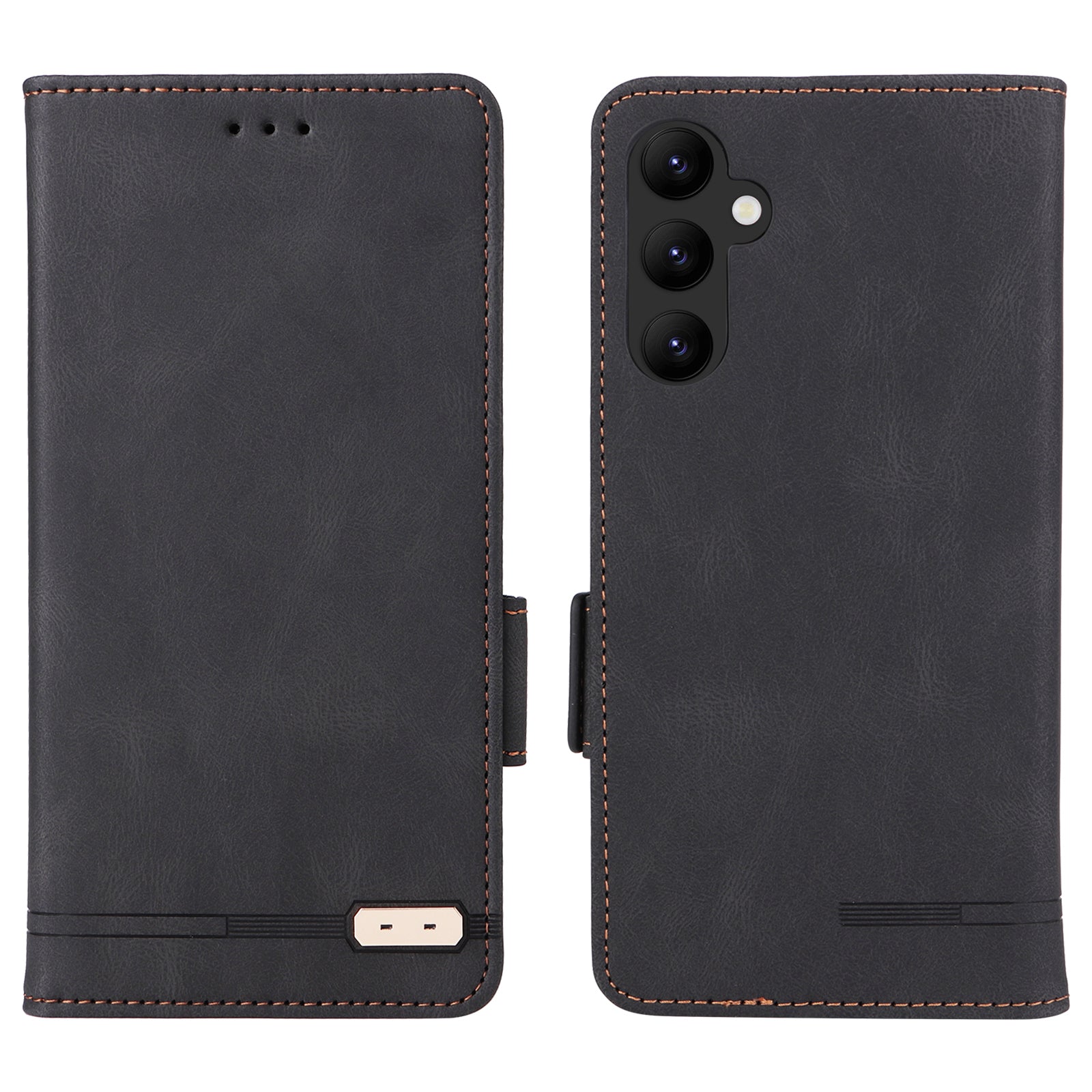 For Samsung Galaxy A24 4G Cell Phone Case Hardware Decor PU Leather Stand Wallet Phone Cover