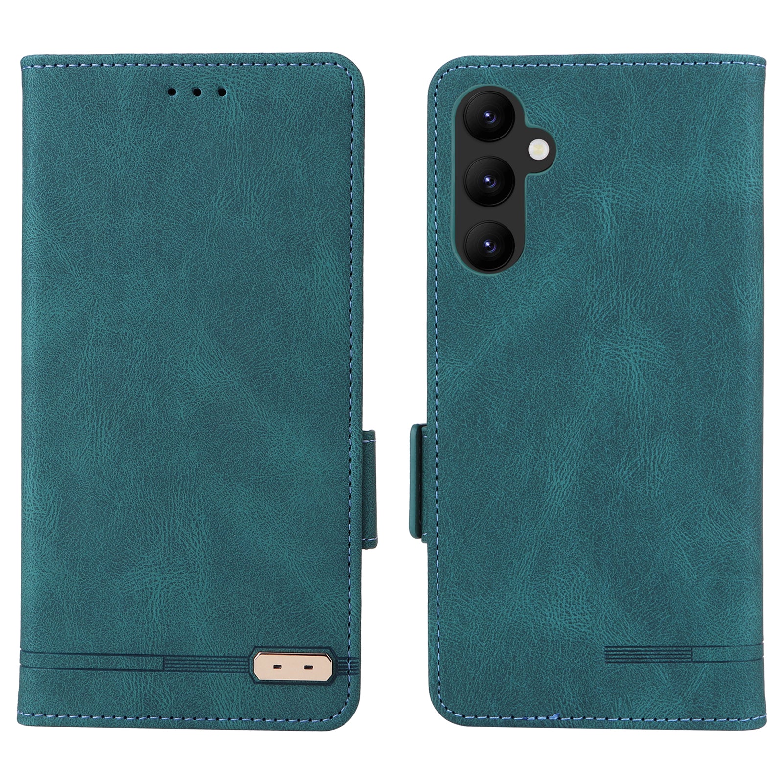 For Samsung Galaxy A24 4G Cell Phone Case Hardware Decor PU Leather Stand Wallet Phone Cover