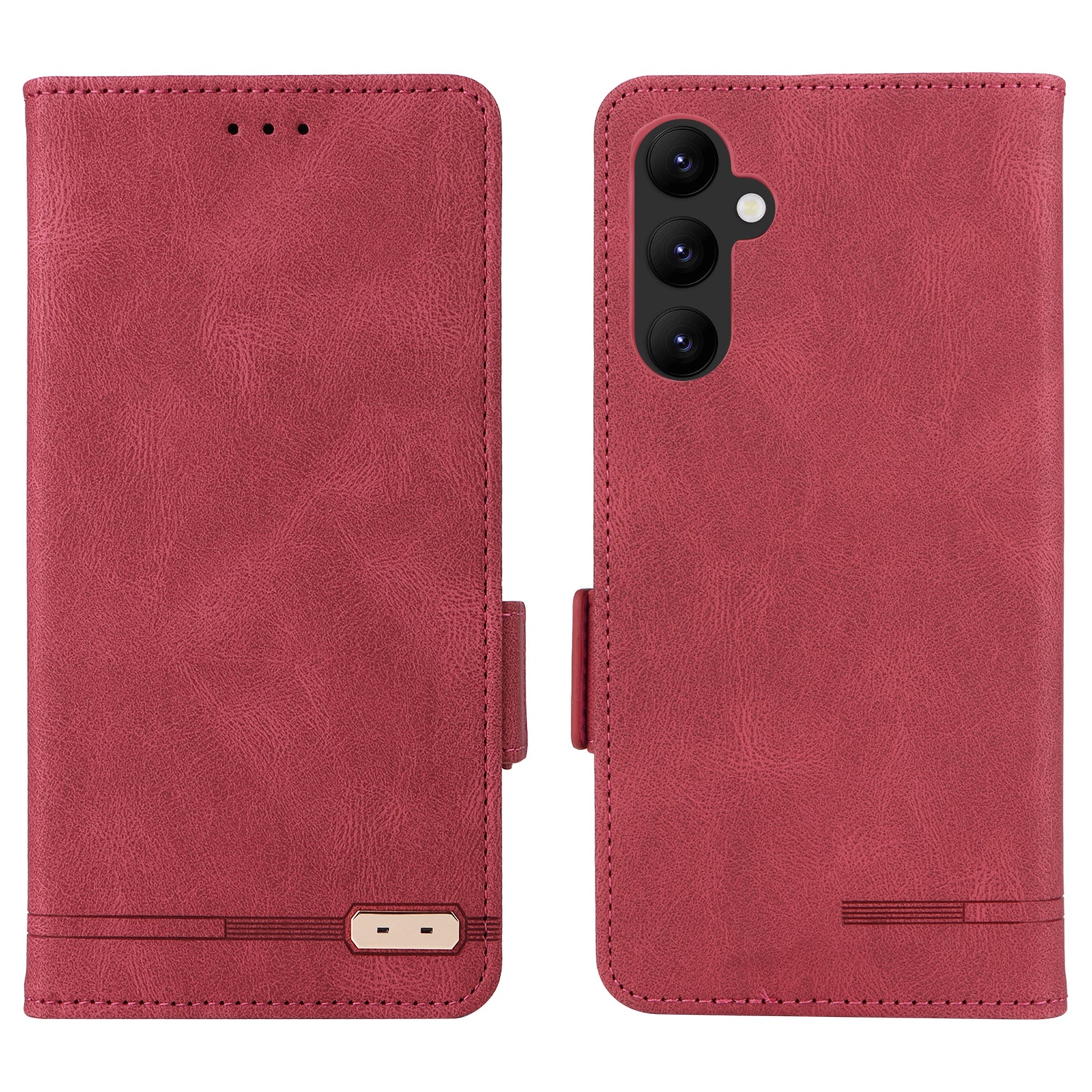 For Samsung Galaxy A24 4G Cell Phone Case Hardware Decor PU Leather Stand Wallet Phone Cover