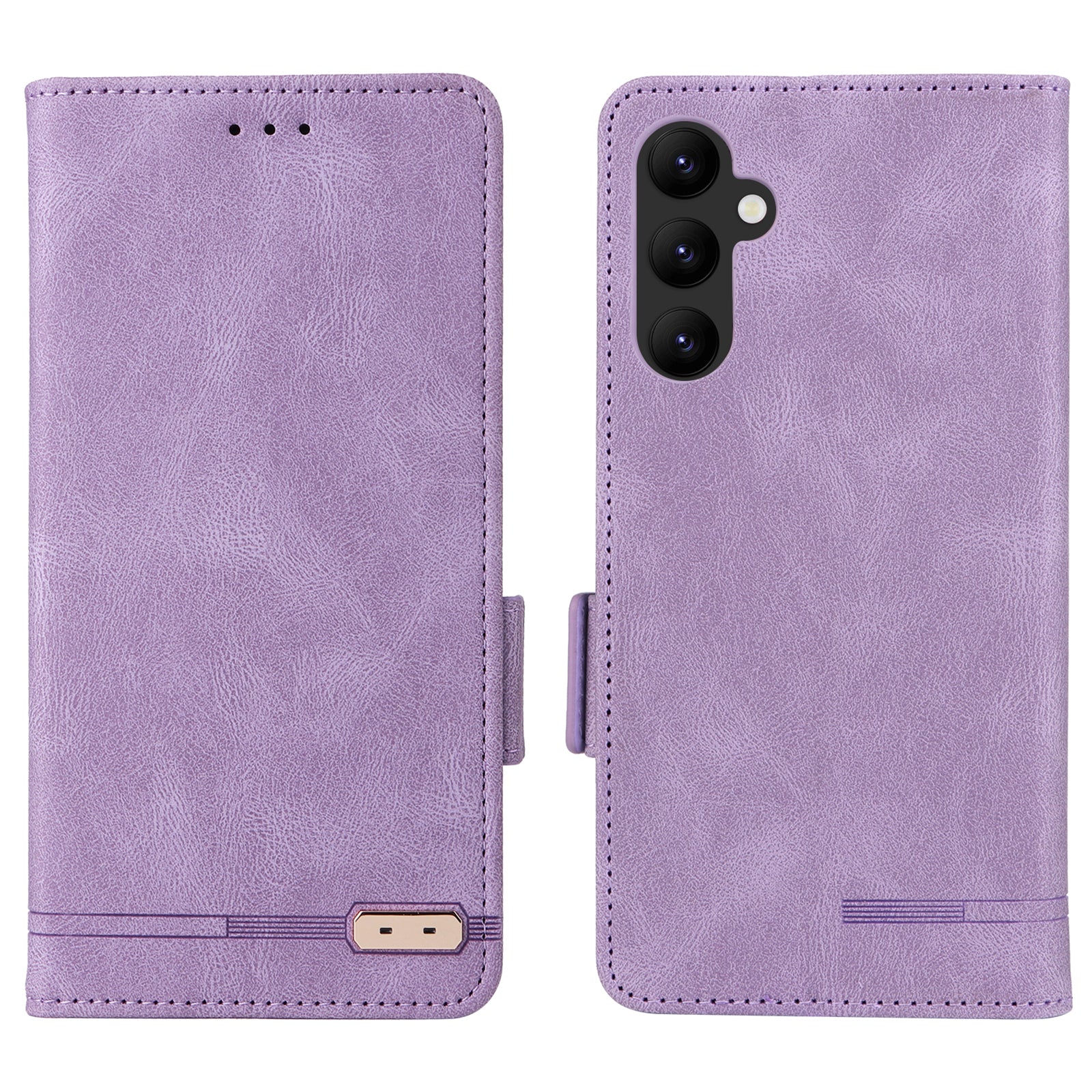 For Samsung Galaxy A24 4G Cell Phone Case Hardware Decor PU Leather Stand Wallet Phone Cover