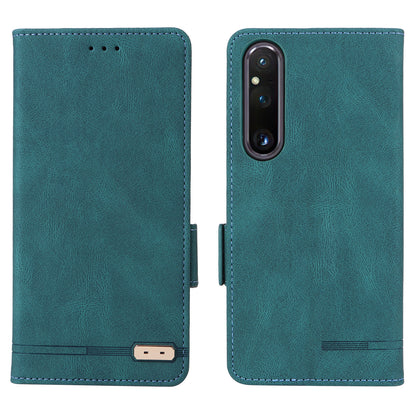 For Sony Xperia 1 V Stand Wallet Leather Phone Case Hardware Decor Protective Phone Cover