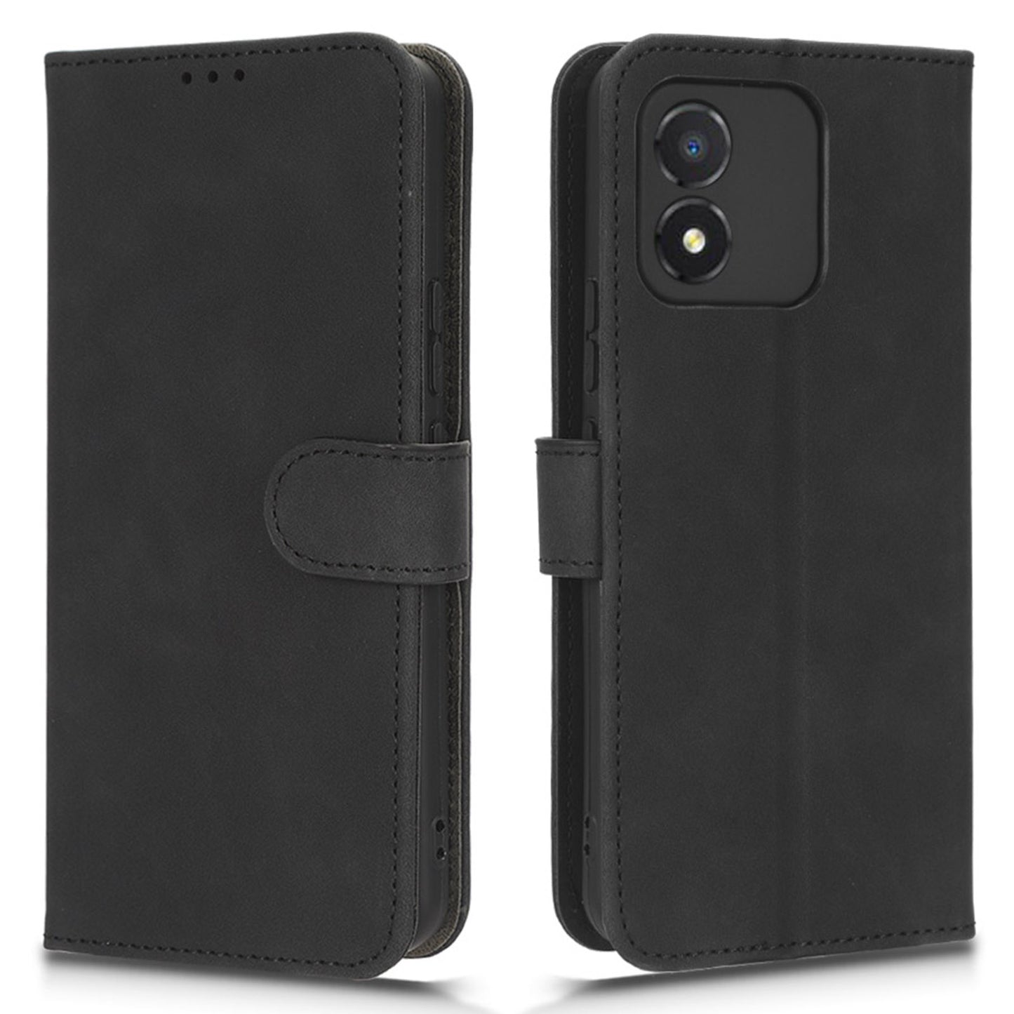 For Honor X5 4G Skin-touch Leather Phone Stand Case Wallet Cell Phone Cover