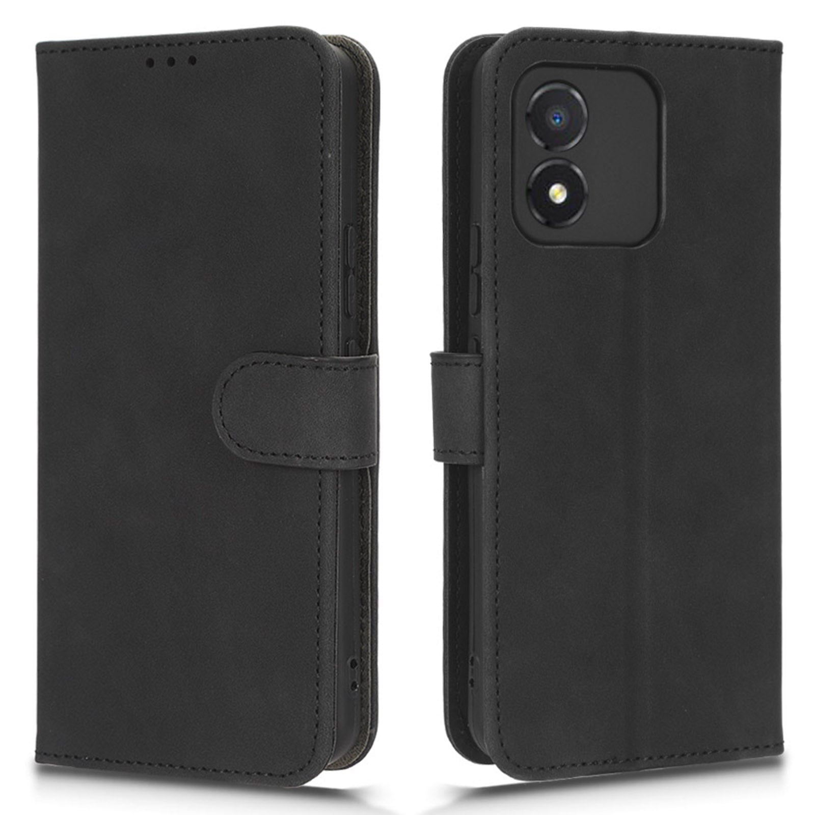 For Honor X5 4G Skin-touch Leather Phone Stand Case Wallet Cell Phone Cover