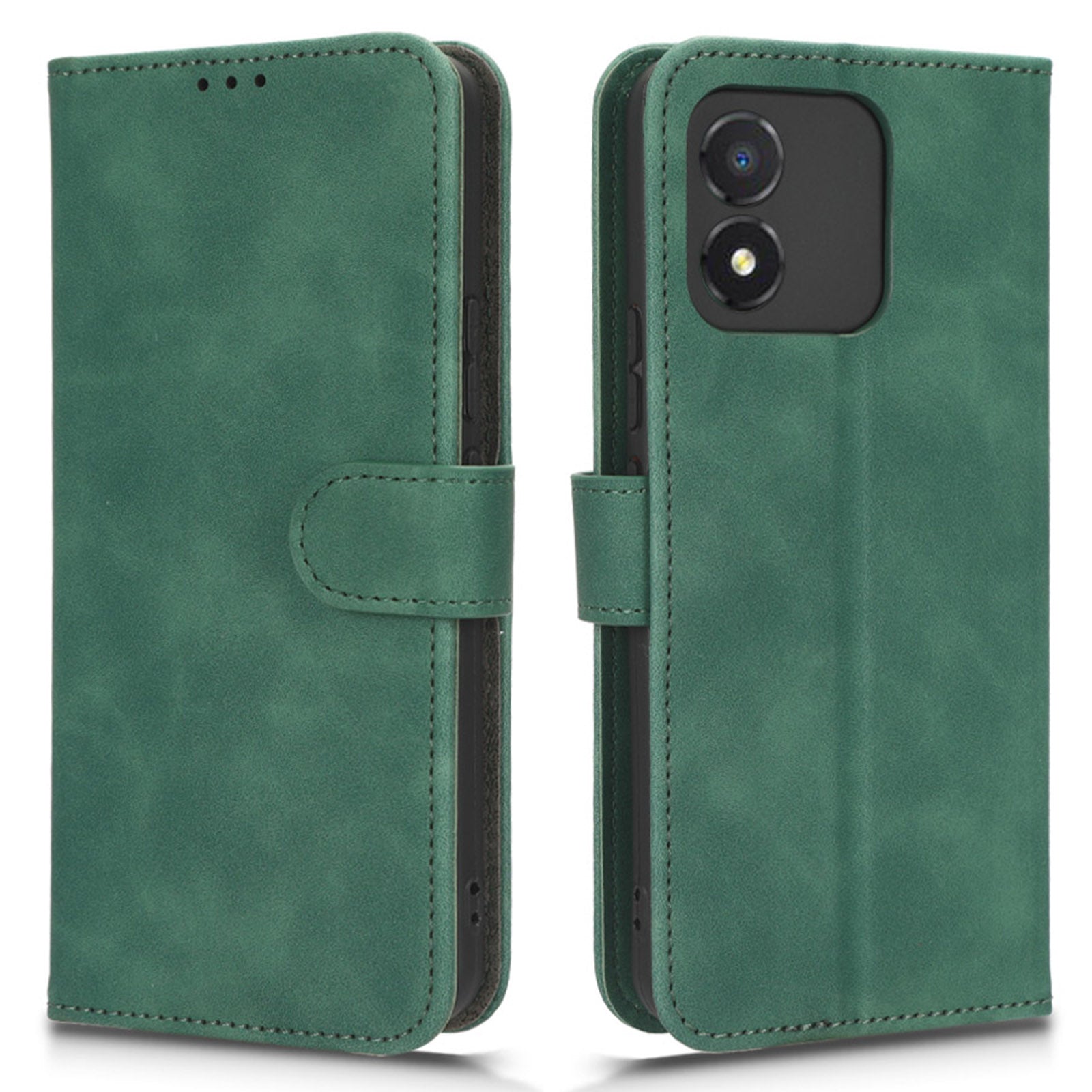 For Honor X5 4G Skin-touch Leather Phone Stand Case Wallet Cell Phone Cover