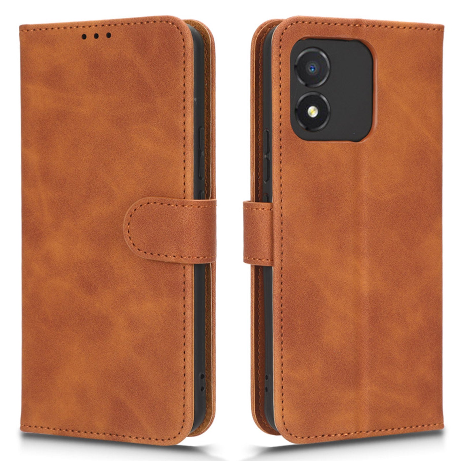 For Honor X5 4G Skin-touch Leather Phone Stand Case Wallet Cell Phone Cover