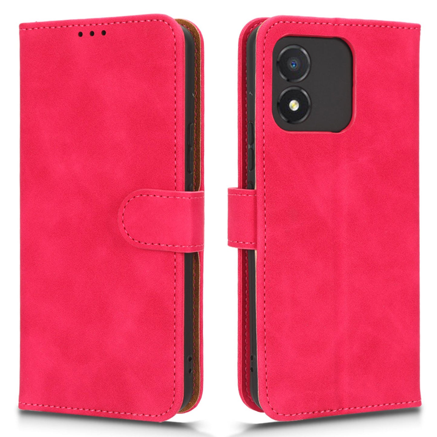 For Honor X5 4G Skin-touch Leather Phone Stand Case Wallet Cell Phone Cover