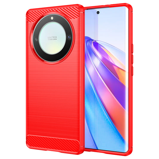 For Honor X9a 5G / X40 5G / Magic5 Lite 5G Carbon Fiber Texture Phone TPU Case Brushed Phone Cover