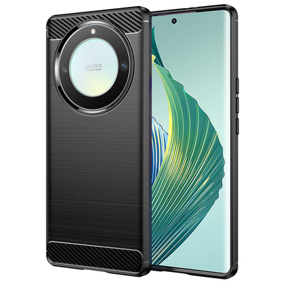 For Honor Magic5 Lite 5G / X40 5G / X9a 5G Phone Case, Carbon Fiber Texture Brushed TPU Protective Cover