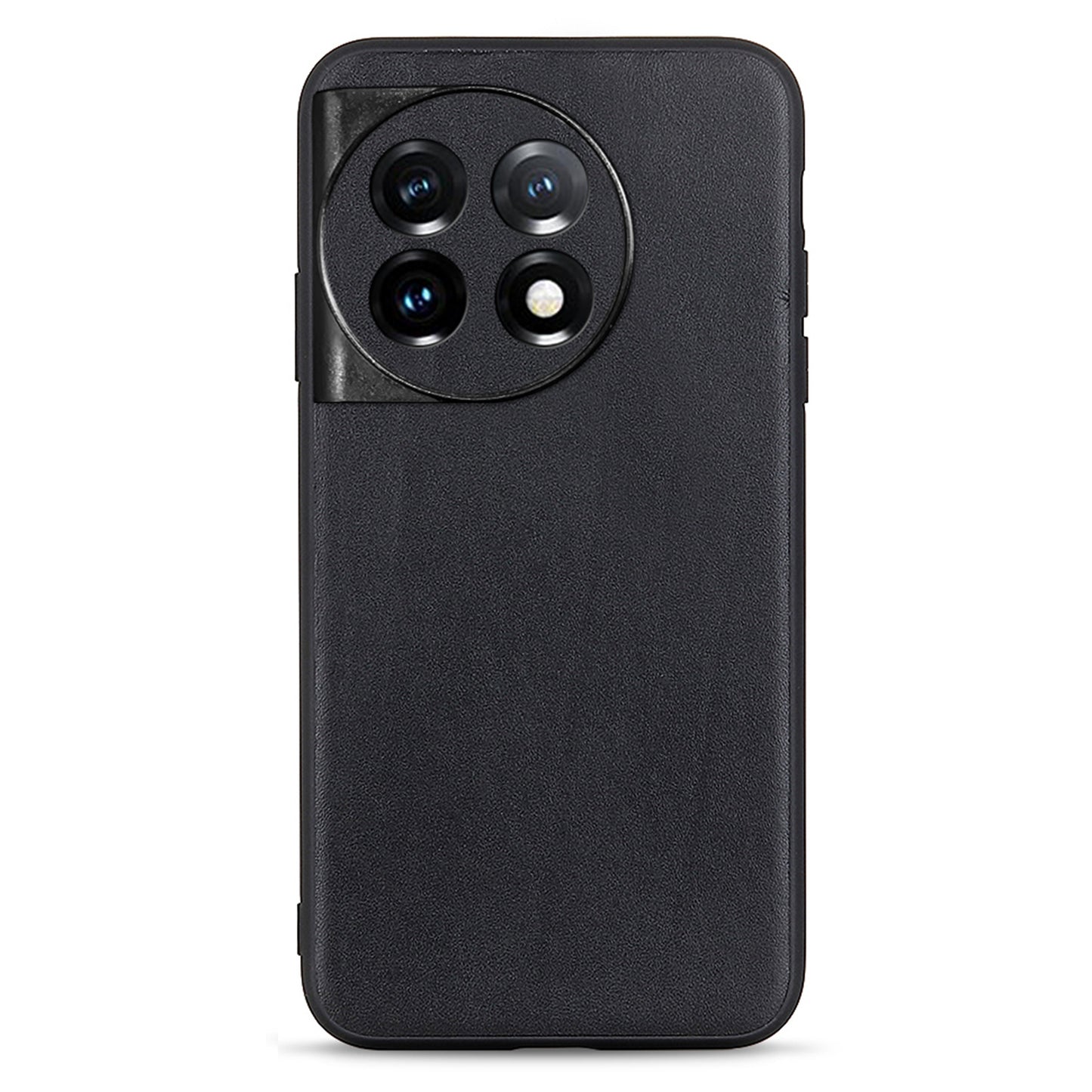 For OnePlus Ace 2 5G / 11R 5G Drop-proof Phone Case Textured Genuine Leather Coated TPU Mobile Cover