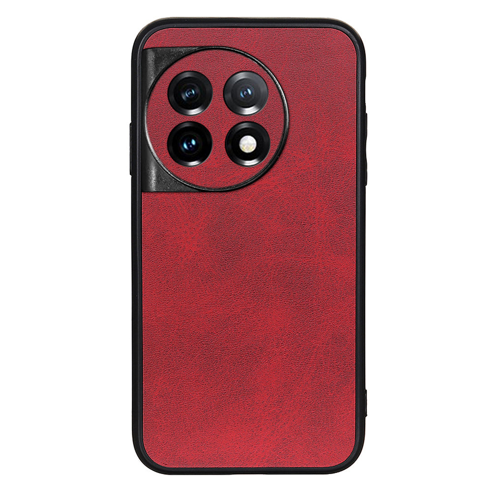 For OnePlus 11 5G PC+TPU+PU Leather Phone Case Cowhide Texture Anti-Scratch Back Cover