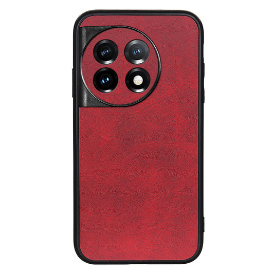 For OnePlus 11 5G PC+TPU+PU Leather Phone Case Cowhide Texture Anti-Scratch Back Cover