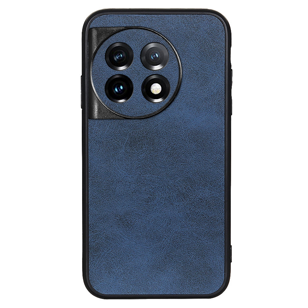 For OnePlus 11 5G PC+TPU+PU Leather Phone Case Cowhide Texture Anti-Scratch Back Cover