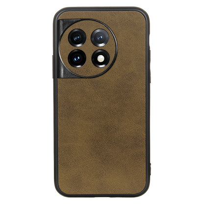 For OnePlus 11 5G PC+TPU+PU Leather Phone Case Cowhide Texture Anti-Scratch Back Cover