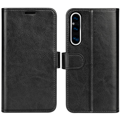 For Sony Xperia 1 V Flip Stand Wallet Phone Case Crazy Horse Texture Leather Phone Cover Shell