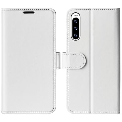 For Sony Xperia 10 V Leather Wallet Flip Cover Crazy Horse Texture Stand Phone Case with TPU Inner Shell