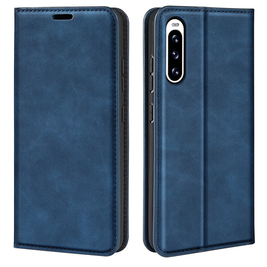Protective Case for Sony Xperia 10 V Skin-touch Leather Phone Case Stand Wallet Phone Cover