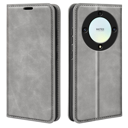 For Honor X9a 5G Wallet Phone Case Skin-touch Leather Flip Cover with Stand