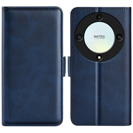 For Honor X9a 5G Cell Phone Cover Stand Wallet Calf Texture PU Leather Phone Case