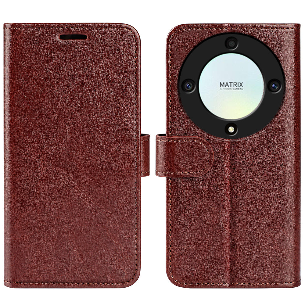 Stand Wallet Phone Case for Honor X9a 5G Crazy Horse Texture Anti-drop Leather Phone Cover