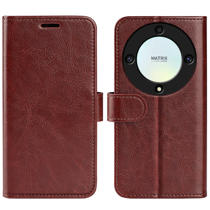 Stand Wallet Phone Case for Honor X9a 5G Crazy Horse Texture Anti-drop Leather Phone Cover