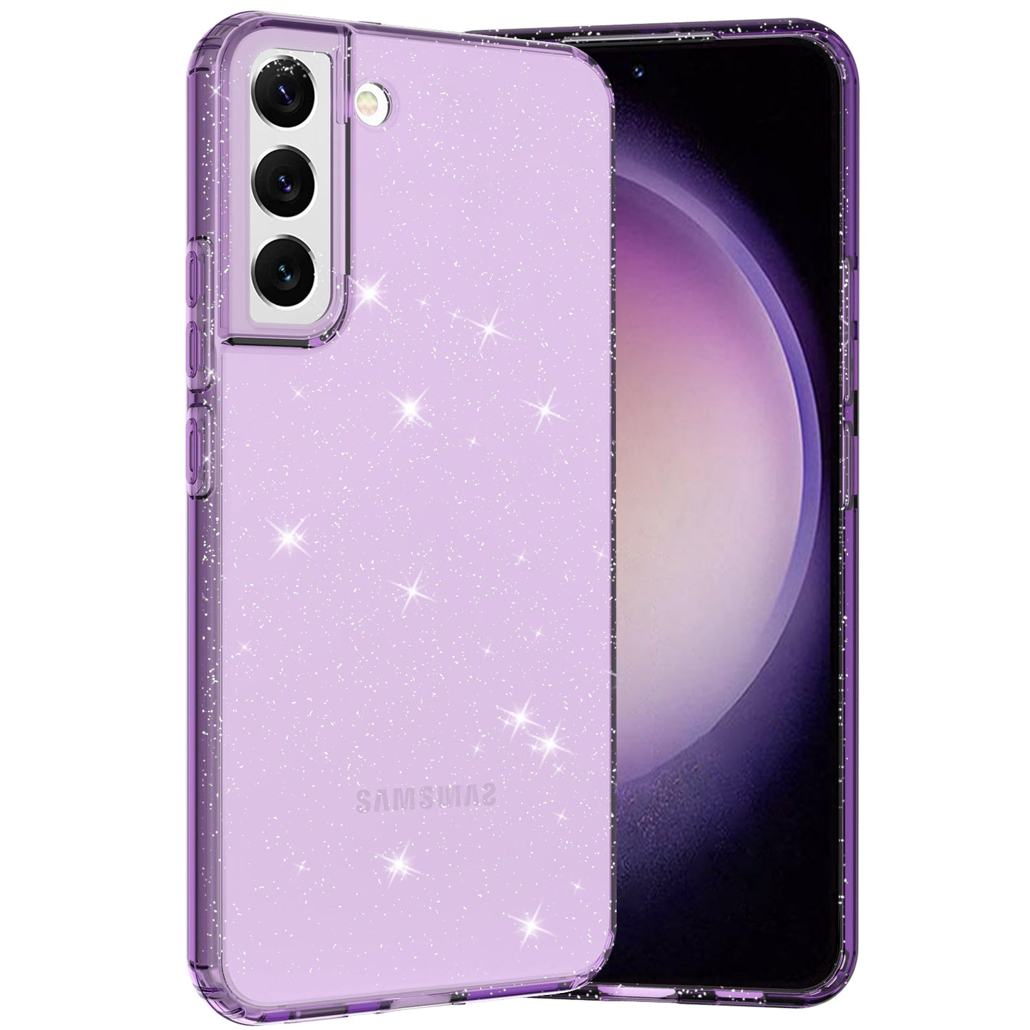 For Samsung Galaxy S23 Glitter Powder Phone Cover Clear Thickened TPU Phone Case