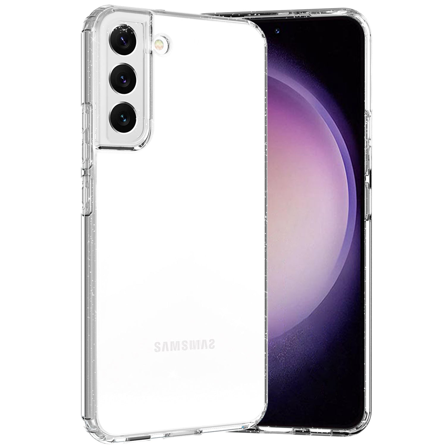 For Samsung Galaxy S23+ Mobile Phone Cover Thickened Glitter Powder Clear TPU Phone Case