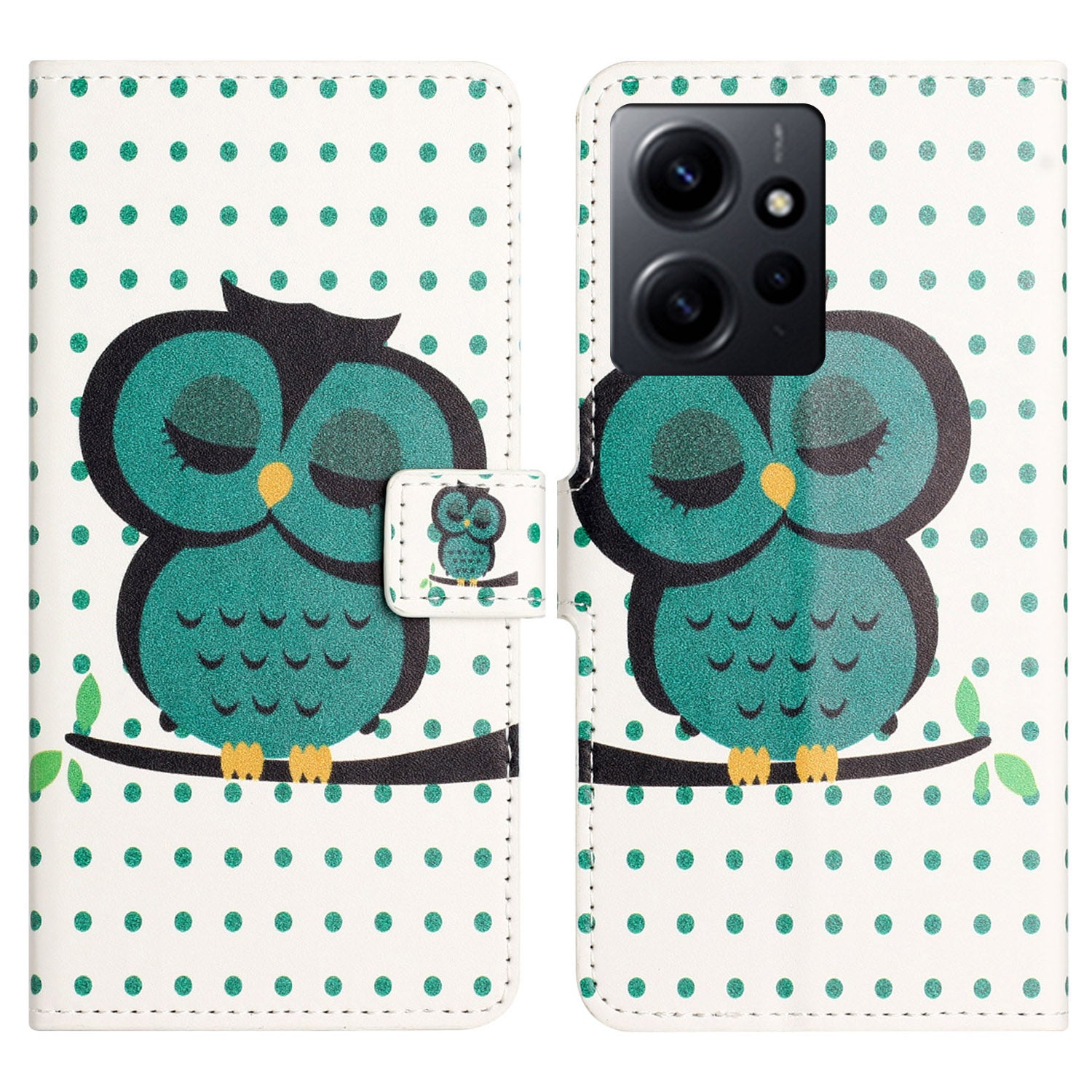 For Xiaomi Redmi Note 12 4G Phone Stand Case PU Leather Pattern Printing Wallet Cover