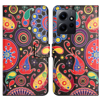 For Xiaomi Redmi Note 12 4G Phone Stand Case PU Leather Pattern Printing Wallet Cover