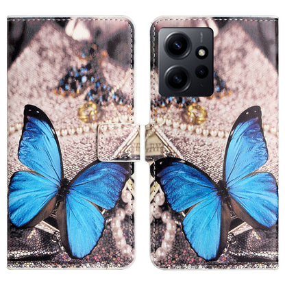 For Xiaomi Redmi Note 12 4G Phone Stand Case PU Leather Pattern Printing Wallet Cover